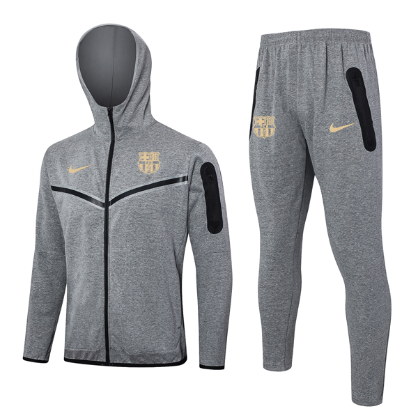 Chandal Con Capucha Barcelona 2024/2025 Gris 3